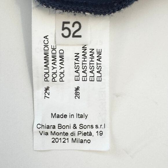 Chiara Boni La Petite Robe Trumpet Long Gown Dress Navy Size IT 52 (US XL) - Picture 11 of 12